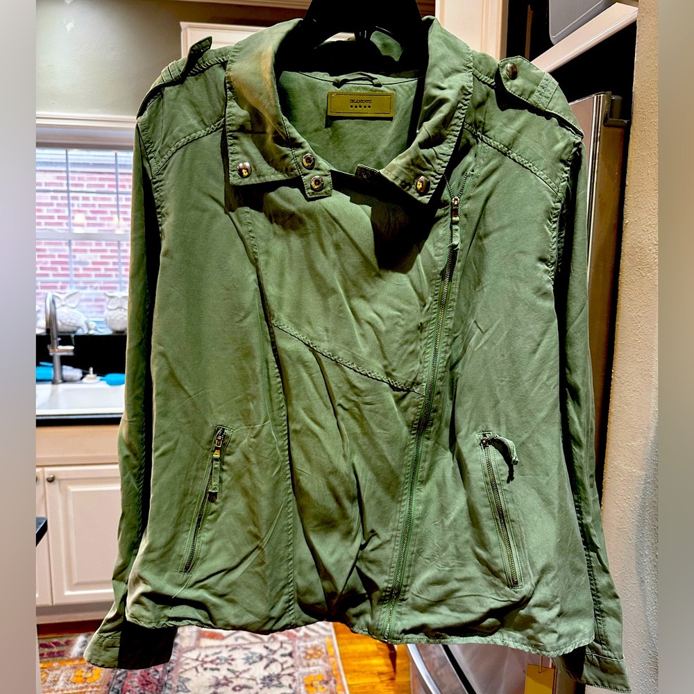 New BlankNYC Olive Zip Jacket Plus Size 2X